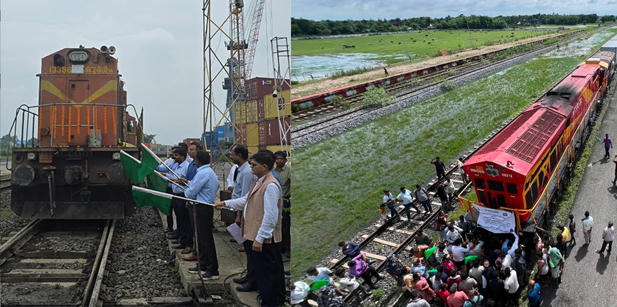 कोलकाताबाट पहिलोपटक सिधै विराटनगर आइपुग्यो कार्गो रेल